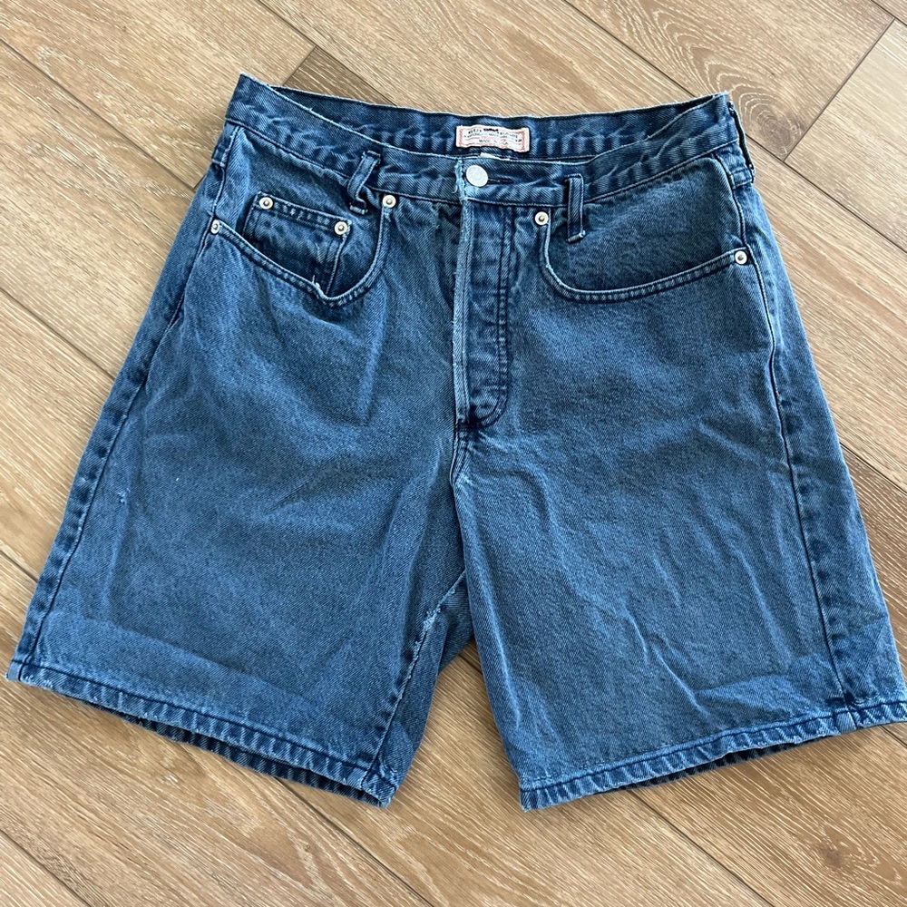 Vintage GUESS by MARCIANO jean shorts 100% cotton MADE IN U.S.A. size 1*28 waist